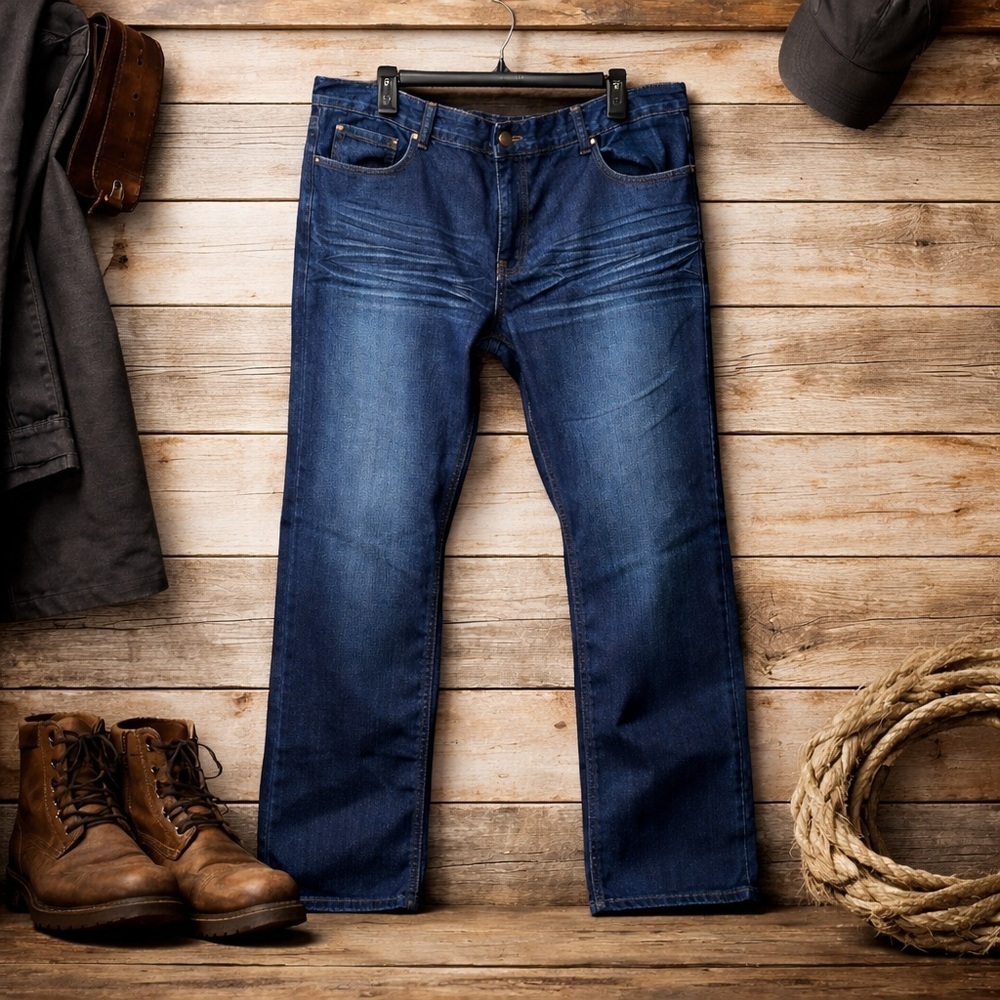 Alfani Men Dark Wash Bootcut Jeans 38X30